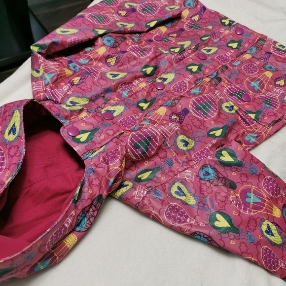 Kids Spring Printed Raincoat Rain Jacket - Picture 6 of 8